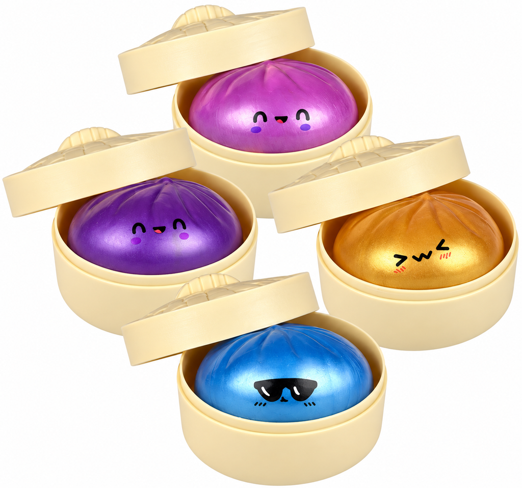 Metallic Sugar Squeezy Dumplings in dumpling-style containers
