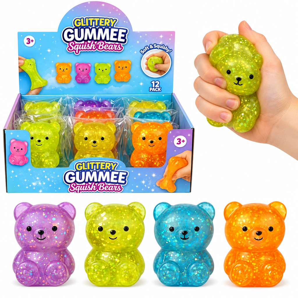 Squishy Glittery Gummee Bear