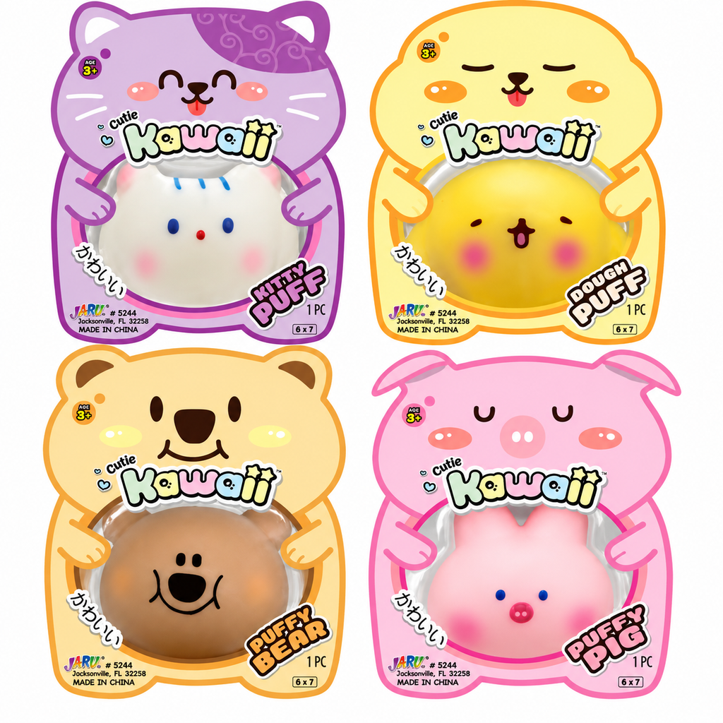 Ja-Ru Kawaii Cutie Puffs Squishy Toy