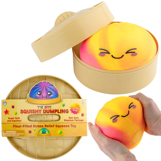 Jumbo Tie Dye Dumpling Squishy Toy