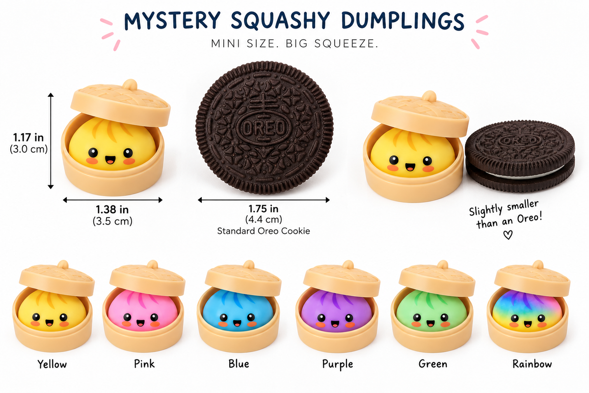 Mystery Glow in the Dark Squishy Mini Dumplings Blind Bag