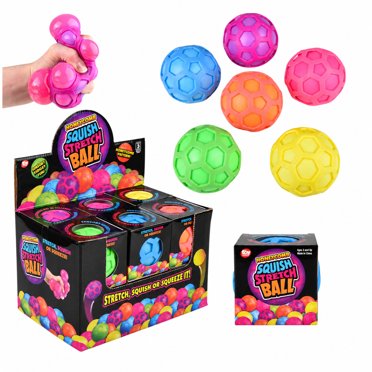 Squish And Stretch Honeycomb Ball