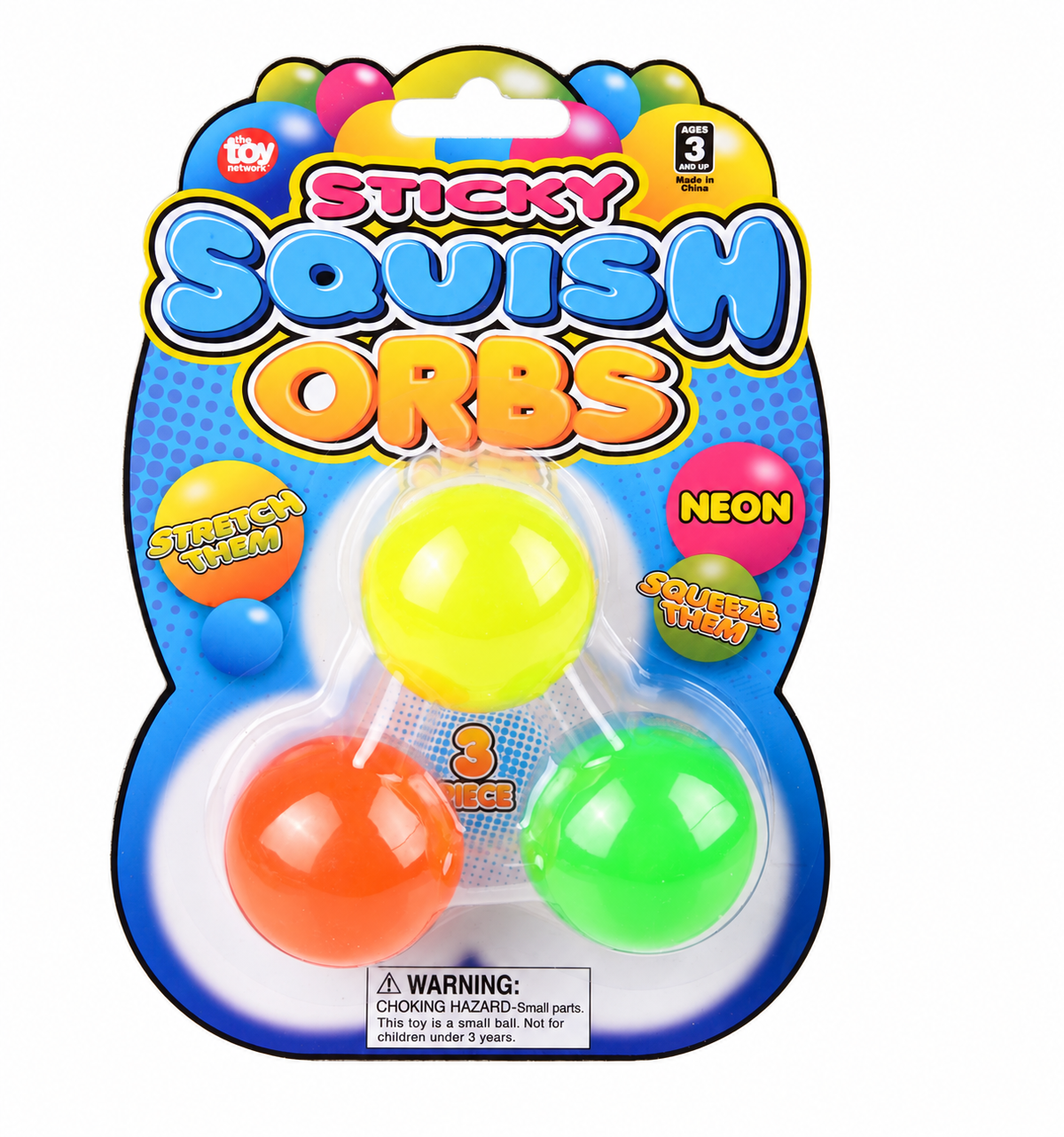 Squish Sticky Neon Orbs 3-Pack