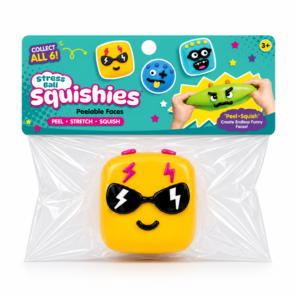 Stress Ball Squishies Peelable Faces Squishy Fidget Toy