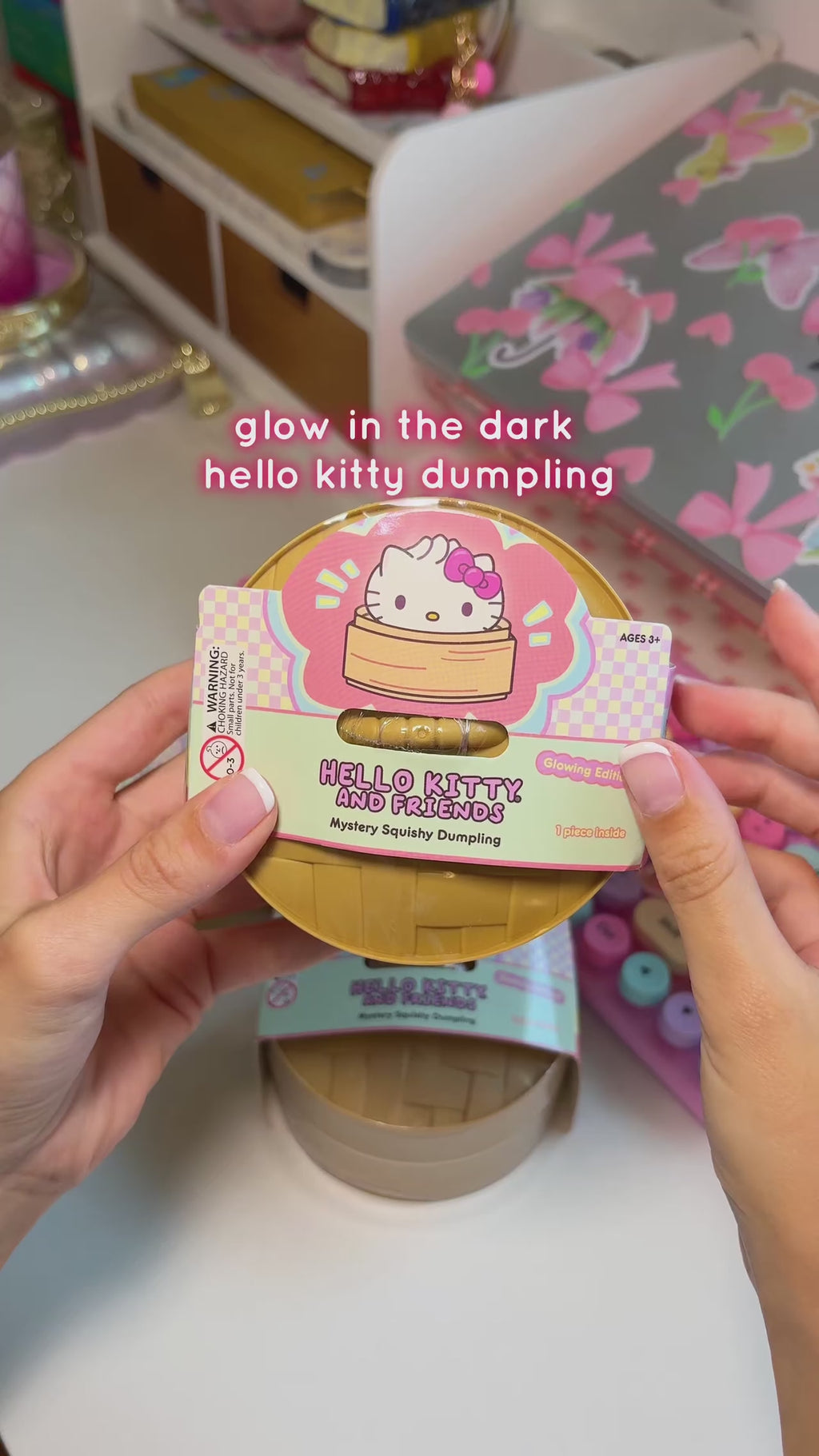 Hello Kitty and Friends Mystery Squishy Dumpling Glow in the Dark Edition