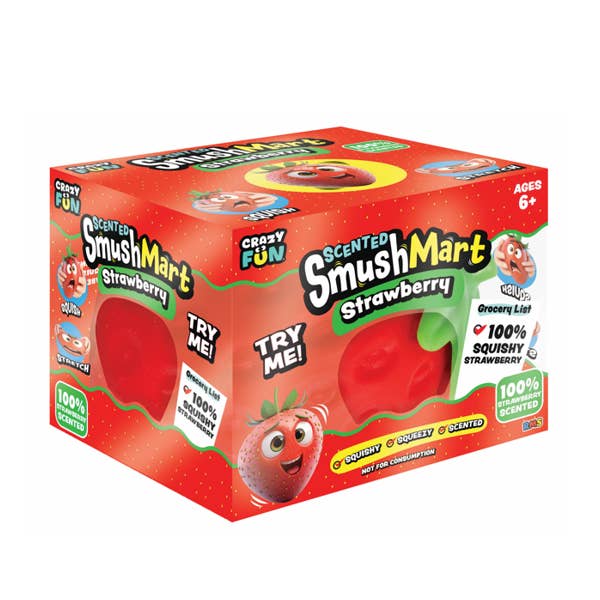 RMS SmushMart Giant Scented Strawberry Squishy in original packaging