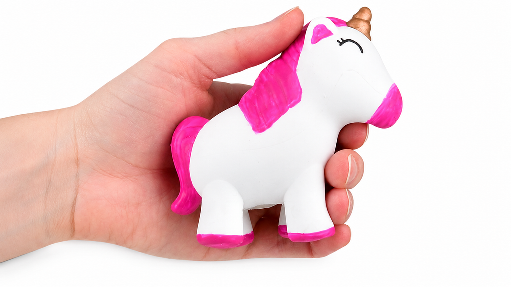 Toy Network Squish & Stretch Unicorn sensory squishy toy held in hand